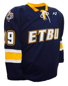 Custom Hockey Jerseys with A Knights Embroidered Twill Logo Youth XL / (Number on Back and Sleeves) / Blue